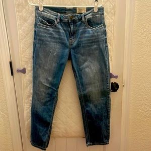 Cosmic Blue Love distressed jeans